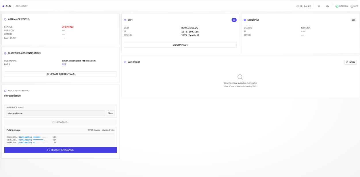 Appliance name in admin