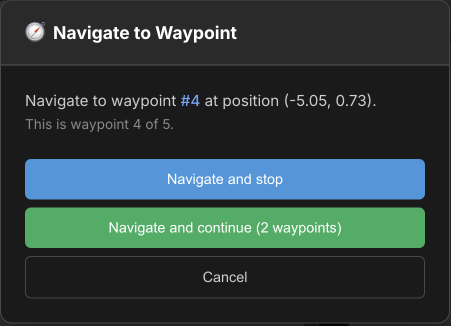 Start waypoint navigation