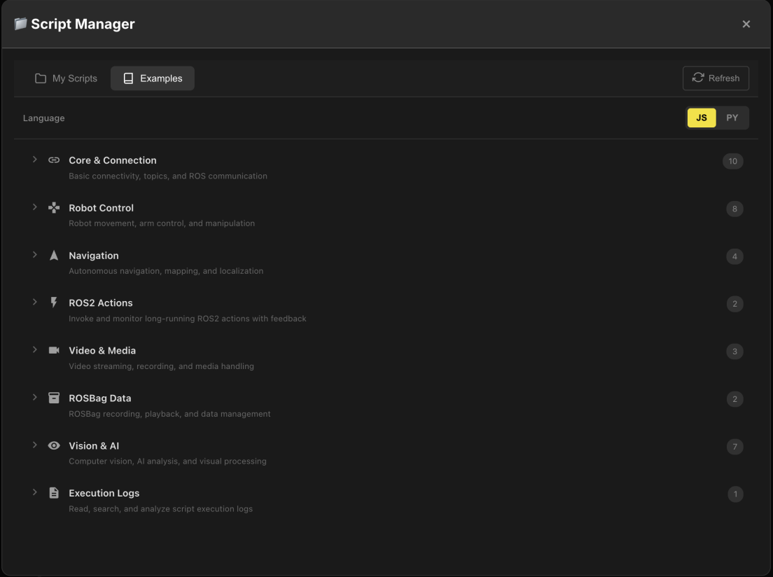 Script running with video stream