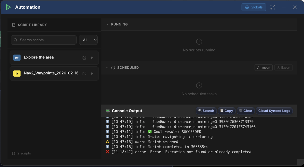 Schedule timing options